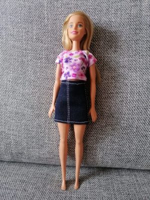 Floral Top & Denim Skirt